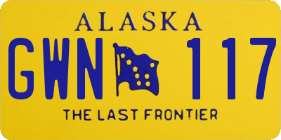 AK license plate GWN117