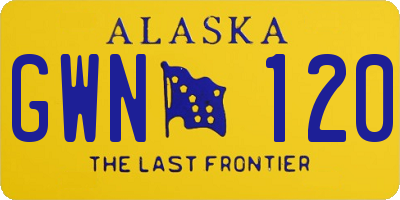 AK license plate GWN120