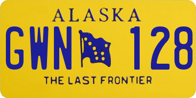 AK license plate GWN128