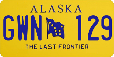 AK license plate GWN129