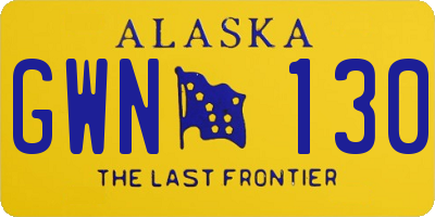 AK license plate GWN130