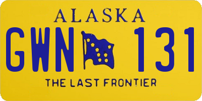 AK license plate GWN131