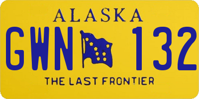 AK license plate GWN132