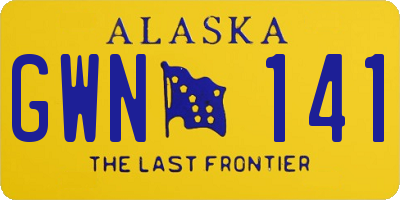AK license plate GWN141