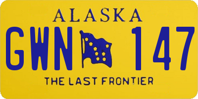 AK license plate GWN147