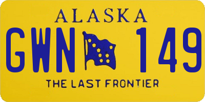 AK license plate GWN149