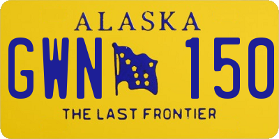 AK license plate GWN150