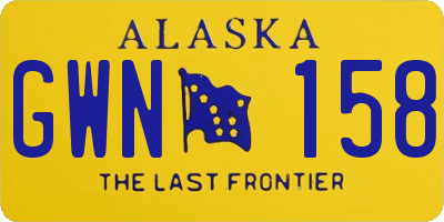 AK license plate GWN158