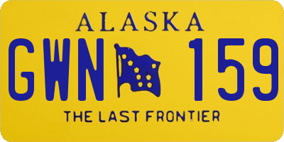 AK license plate GWN159