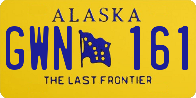 AK license plate GWN161