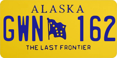 AK license plate GWN162