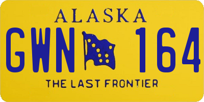 AK license plate GWN164
