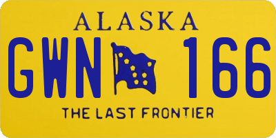 AK license plate GWN166