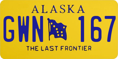 AK license plate GWN167