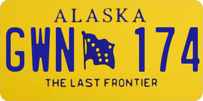 AK license plate GWN174
