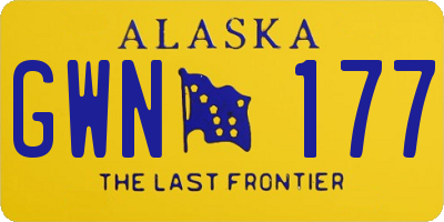 AK license plate GWN177