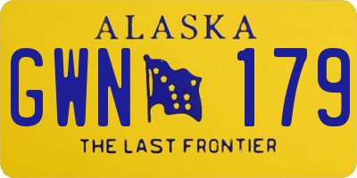 AK license plate GWN179