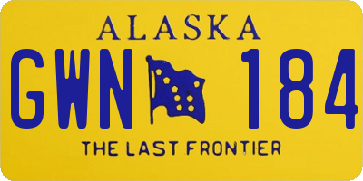AK license plate GWN184