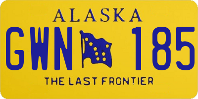 AK license plate GWN185