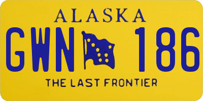 AK license plate GWN186