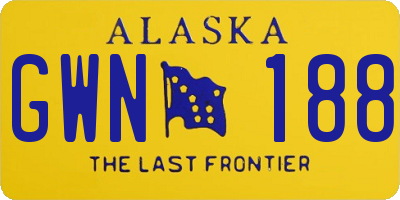 AK license plate GWN188