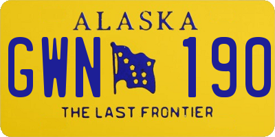 AK license plate GWN190