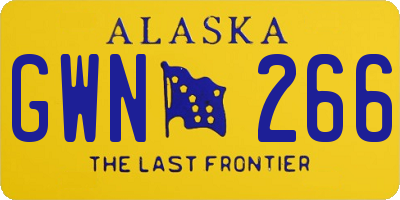 AK license plate GWN266