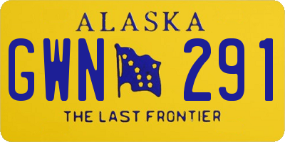AK license plate GWN291