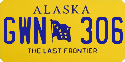 AK license plate GWN306