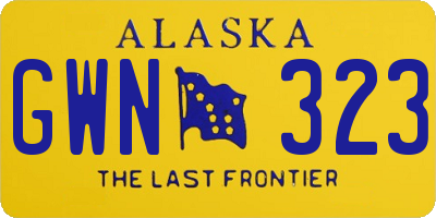 AK license plate GWN323