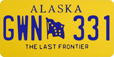 AK license plate GWN331