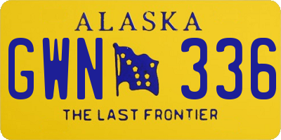 AK license plate GWN336