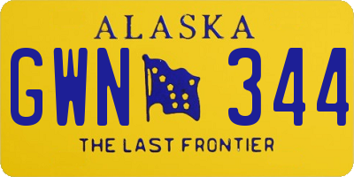AK license plate GWN344