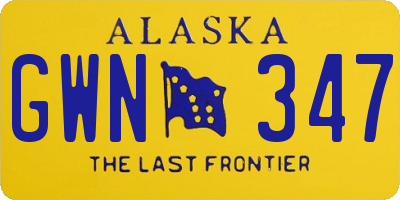 AK license plate GWN347