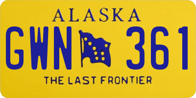AK license plate GWN361