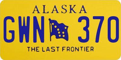 AK license plate GWN370