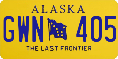 AK license plate GWN405