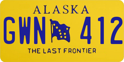 AK license plate GWN412