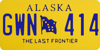 AK license plate GWN414