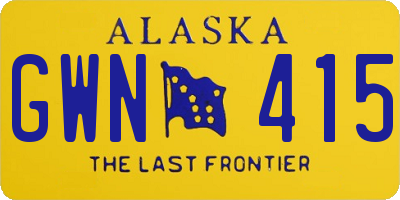AK license plate GWN415