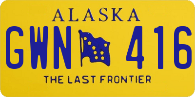 AK license plate GWN416