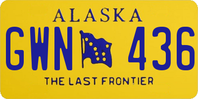 AK license plate GWN436