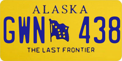 AK license plate GWN438