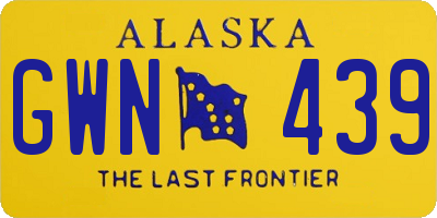 AK license plate GWN439