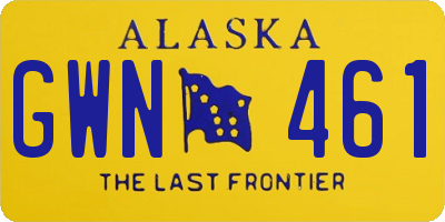 AK license plate GWN461