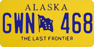 AK license plate GWN468