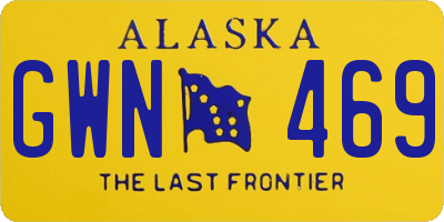 AK license plate GWN469