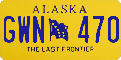 AK license plate GWN470