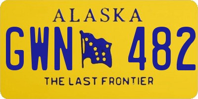 AK license plate GWN482
