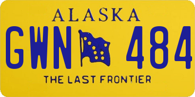 AK license plate GWN484